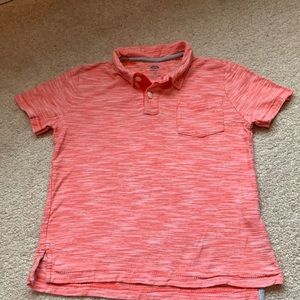 Old Navy boys orange pocket polo tshirt size 6-7